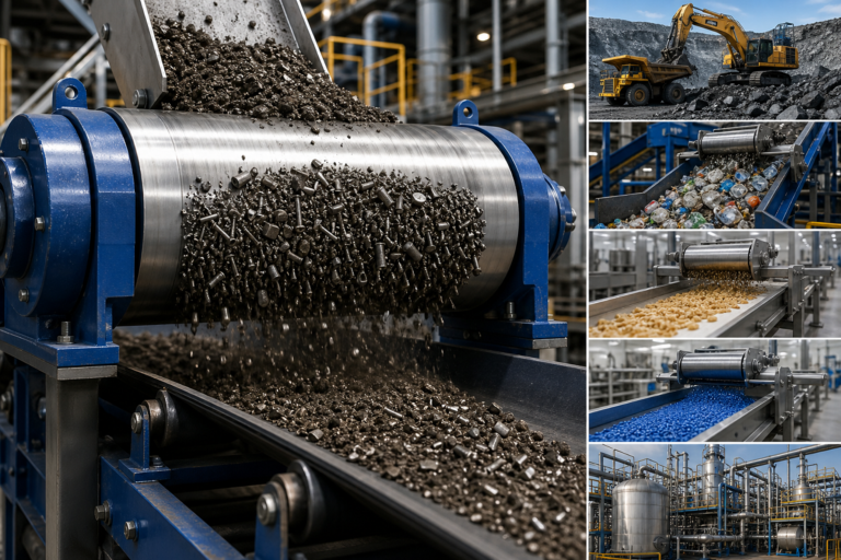 Common Industries Use of Magnetic Separator Magnets
