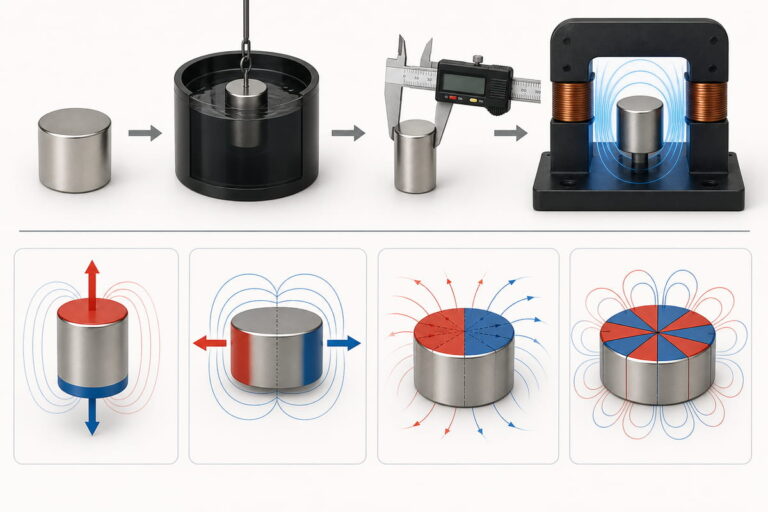 Magnetização do íman após a usinagem