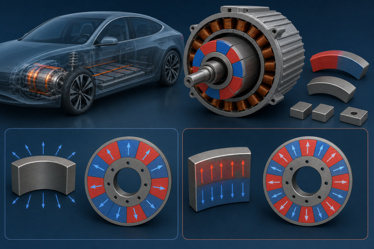 Typical Magnetization Methods for EV Motor Magnets