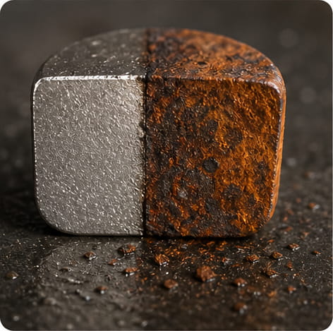 Corrosion after cutting