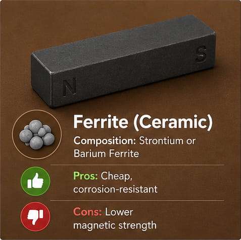 Material magnético de ferrite