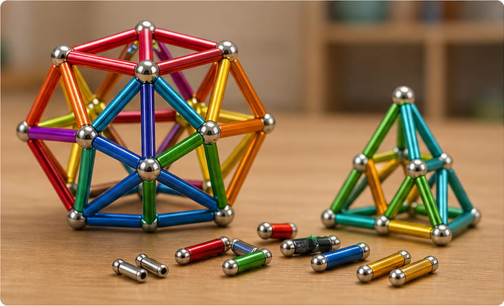 Brinquedos magnéticos de construção