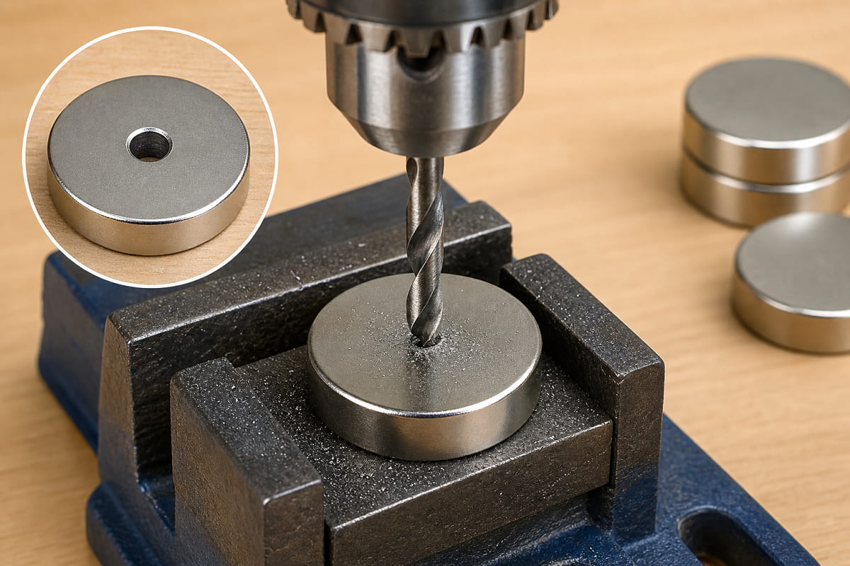 can you drill a hole in a neodymium magnet
