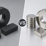 Qual é a diferença entre um íman de ferrite e um de neodímio?
