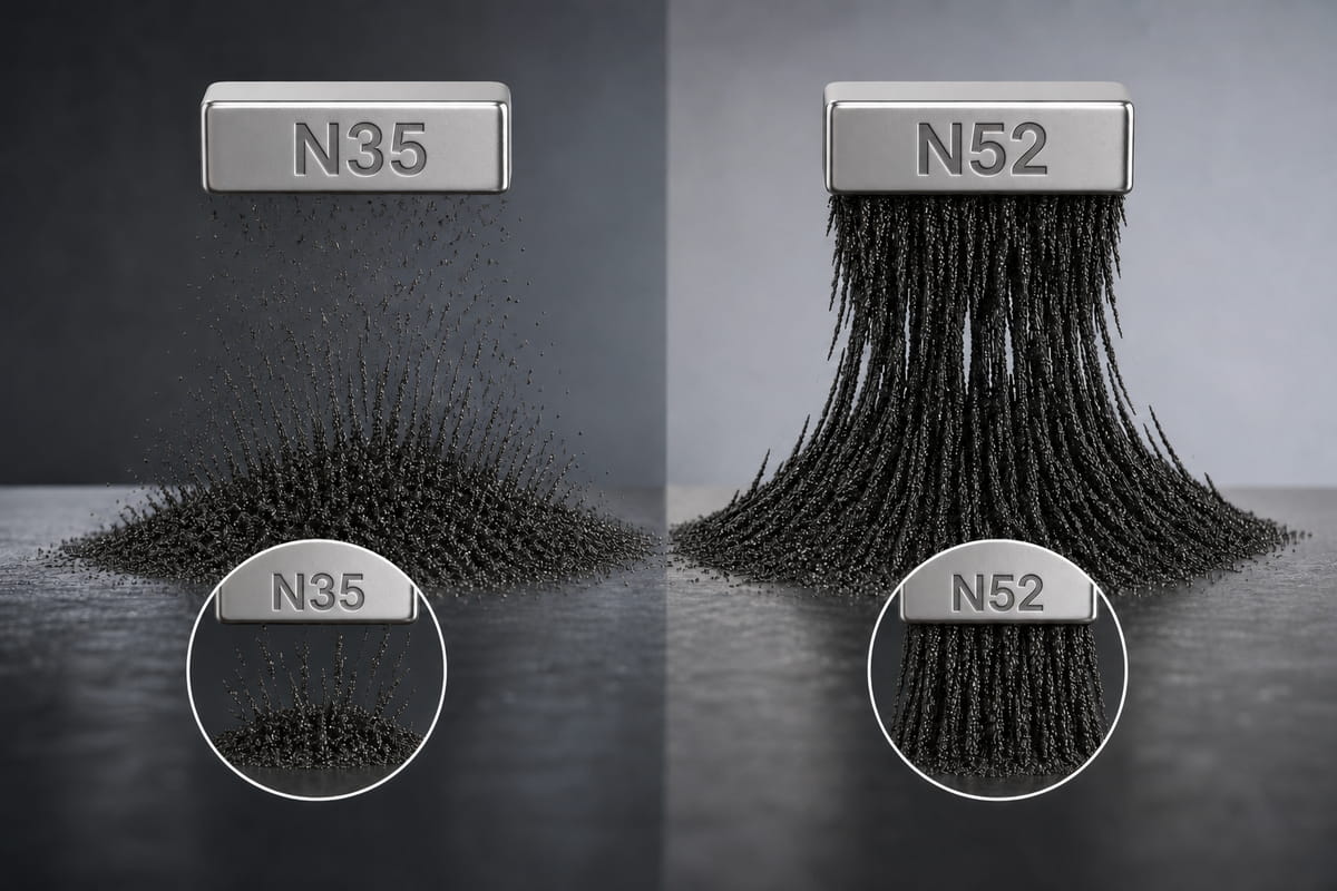 Qual é a intensidade de um íman N52?
