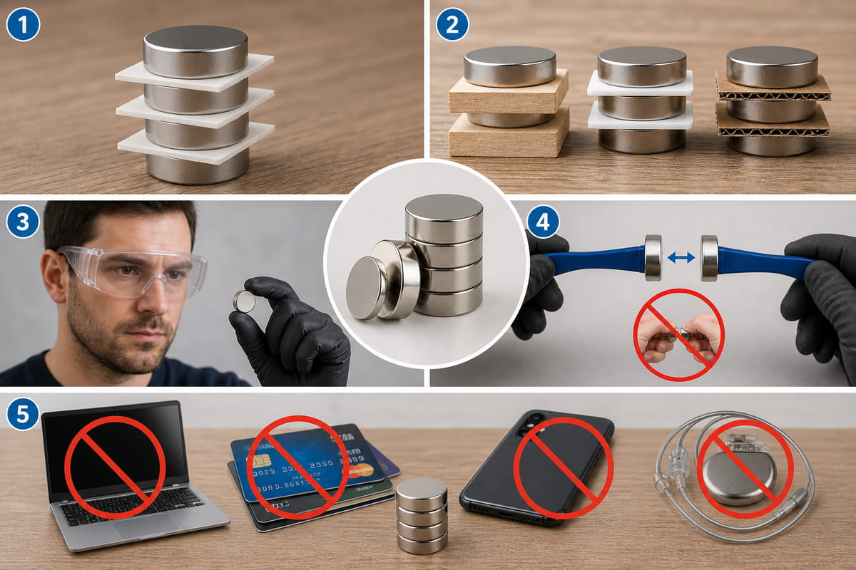 Como manusear ímanes N52 com segurança