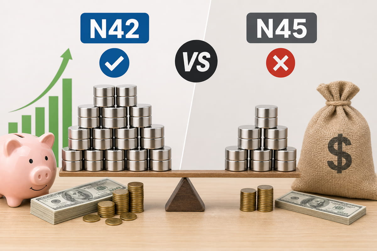 Custo dos ímanes N42 vs N45