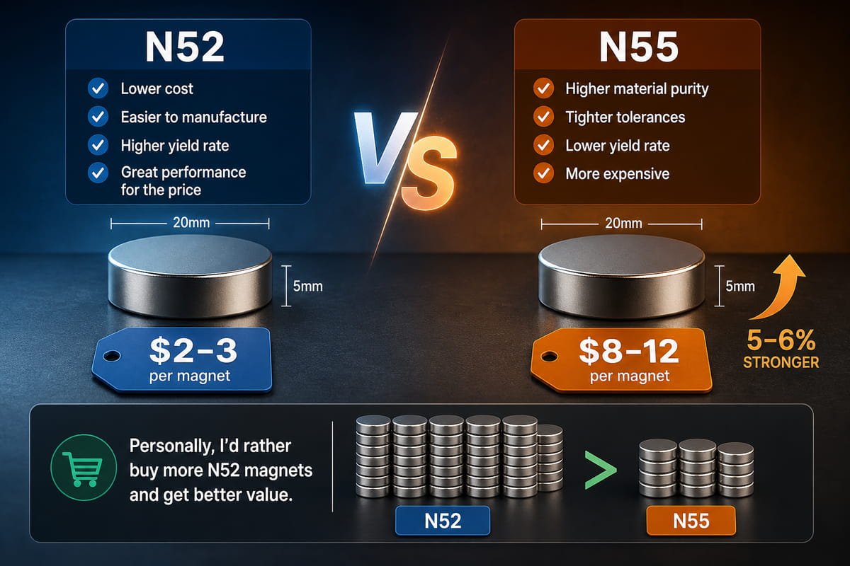 Custo dos ímanes N55 vs N52
