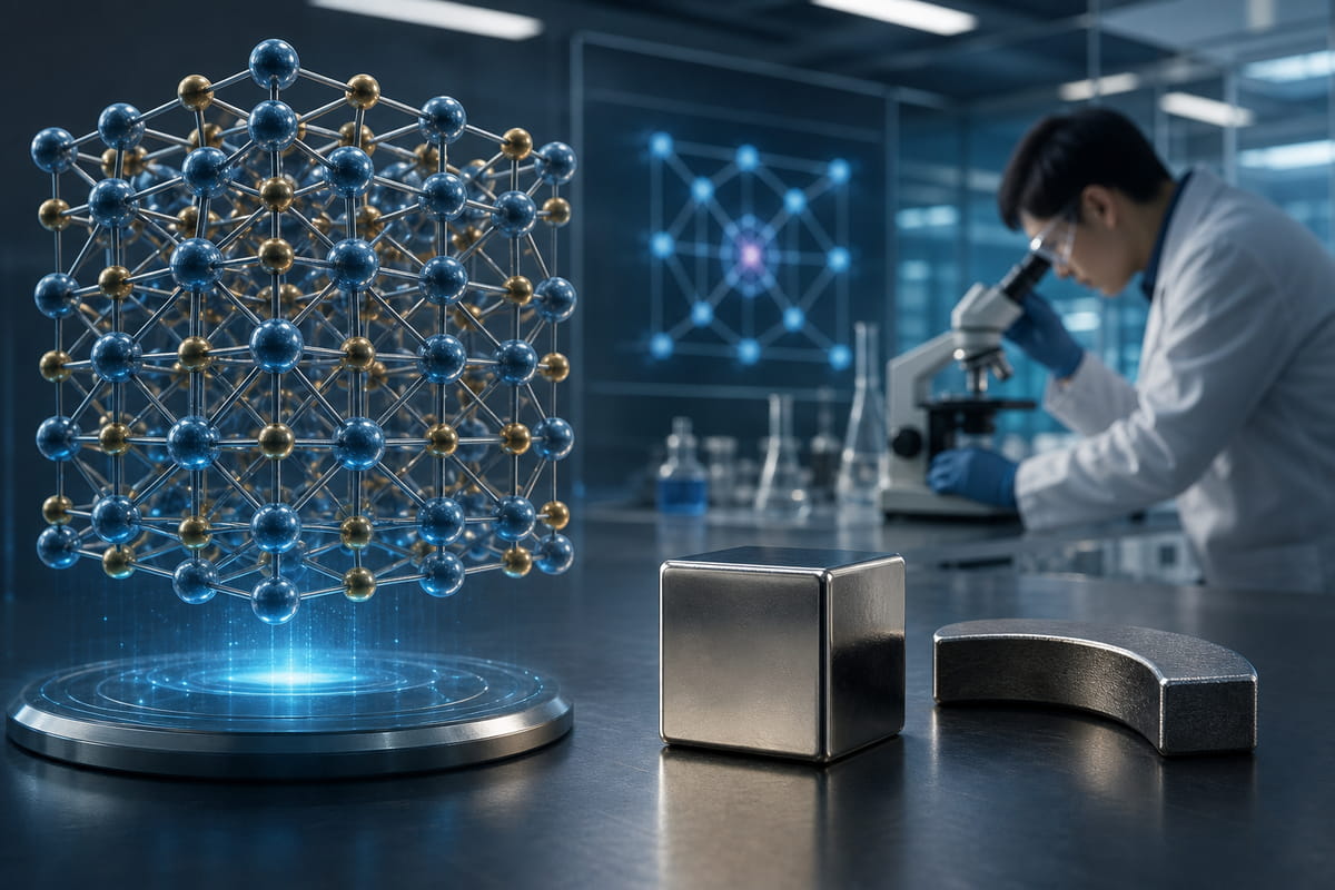 Os cientistas estão a realizar experiências com materiais como o nitreto de ferro, cujo produto energético teórico pode atingir os 150 MGOe