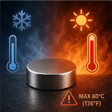 Sensibilidade à temperatura do íman N52